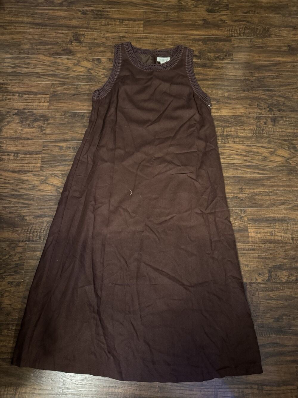 Rachel Zoe Maxi Sundress Brown linen blend Dress Beach Size XL